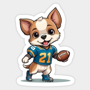 Cute Puppy Playing Football Sticker